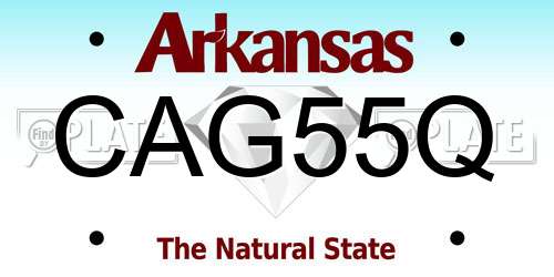 CAG55Q Arkansas License Plate