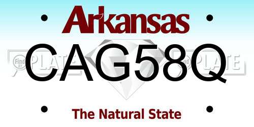 CAG58Q Arkansas License Plate