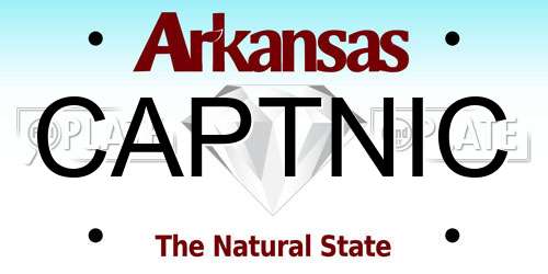 CAPTNIC Arkansas License Plate