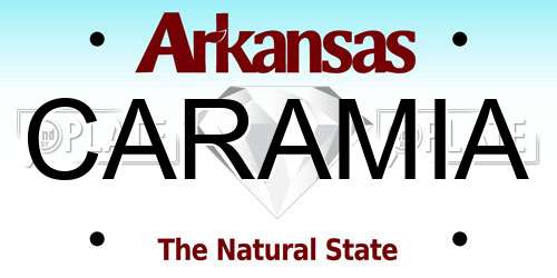 CARAMIA Arkansas License Plate