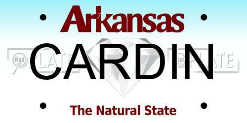 CARDIN Arkansas License Plate
