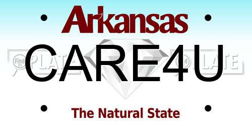 CARE4U Arkansas License Plate