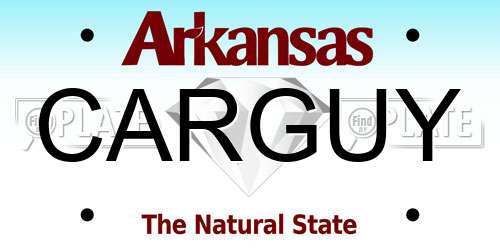 CARGUY Arkansas License Plate