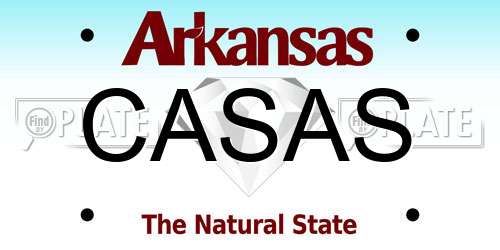 CASAS Arkansas License Plate
