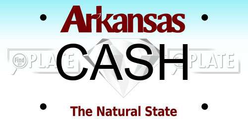 CASH Arkansas License Plate