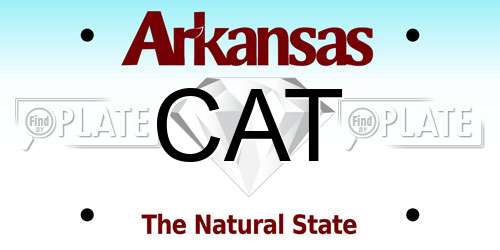 CAT Arkansas License Plate