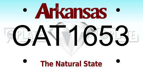 CAT1653 Arkansas License Plate