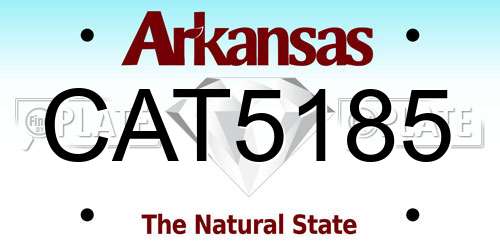 CAT5185 Arkansas License Plate