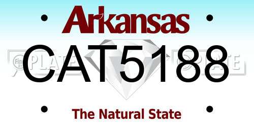 CAT5188 Arkansas License Plate