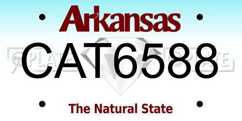 CAT6588 Arkansas License Plate