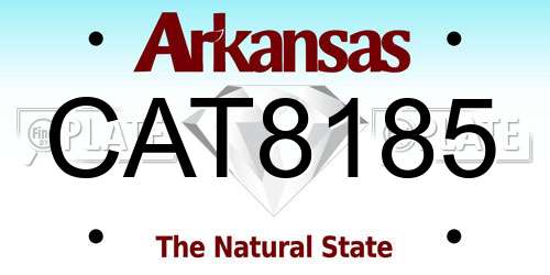 CAT8185 Arkansas License Plate