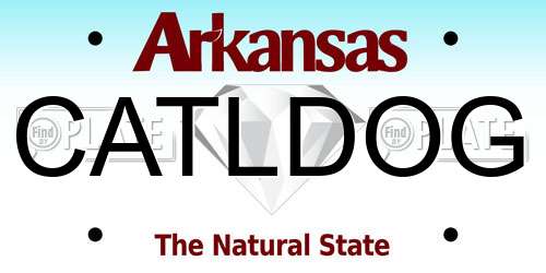CATLDOG Arkansas License Plate