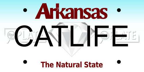 CATLIFE Arkansas License Plate