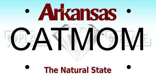 CATMOM Arkansas License Plate