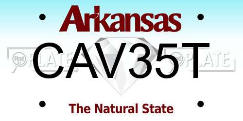 CAV35T Arkansas License Plate