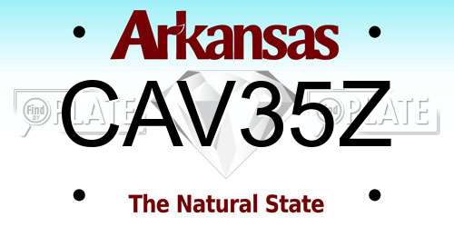 CAV35Z Arkansas License Plate