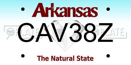 CAV38Z Arkansas License Plate
