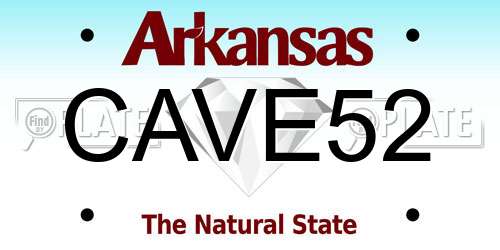 CAVE52 Arkansas License Plate