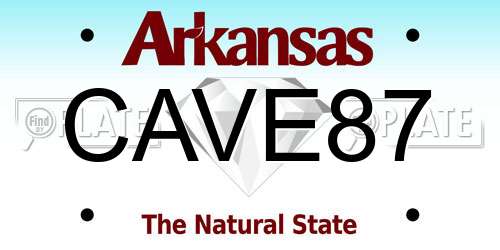CAVE87 Arkansas License Plate