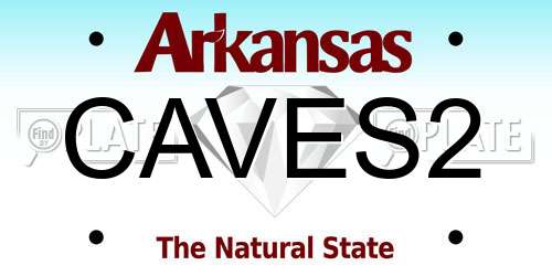CAVES2 Arkansas License Plate
