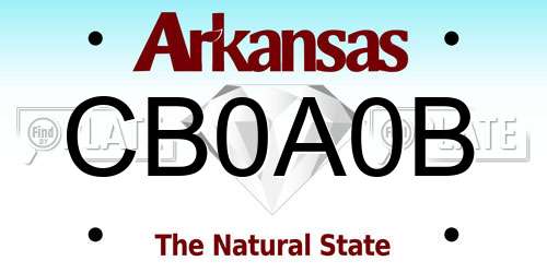 CB0A0B Arkansas License Plate