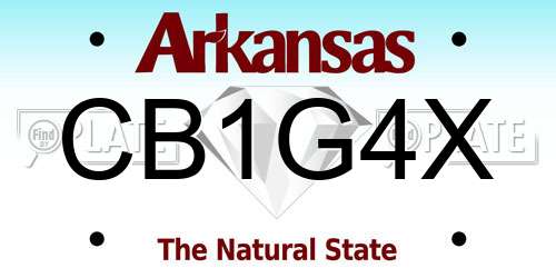CB1G4X Arkansas License Plate