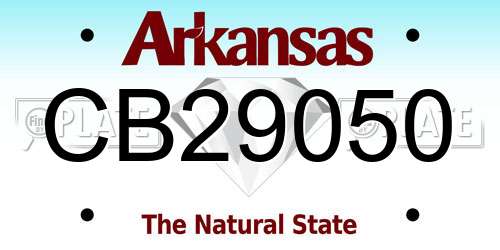 CB29050 Arkansas License Plate