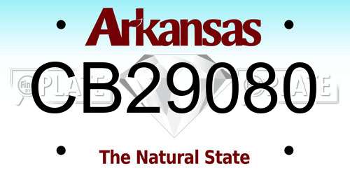 CB29080 Arkansas License Plate