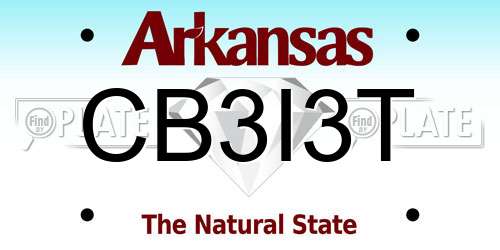 CB3I3T Arkansas License Plate