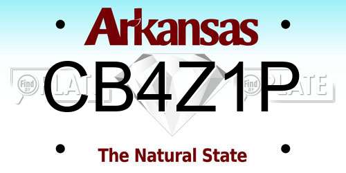 CB4Z1P Arkansas License Plate