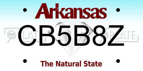 CB5B8Z Arkansas License Plate