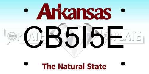 CB5I5E Arkansas License Plate
