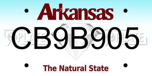 CB9B905 Arkansas License Plate