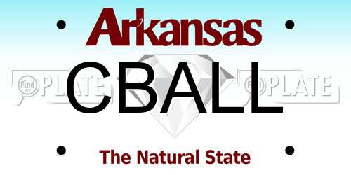 CBALL Arkansas License Plate