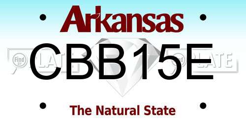 CBB15E Arkansas License Plate
