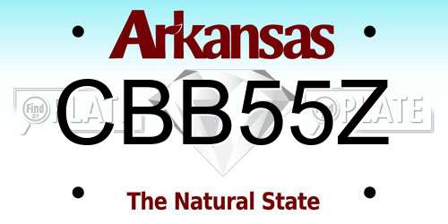 CBB55Z Arkansas License Plate