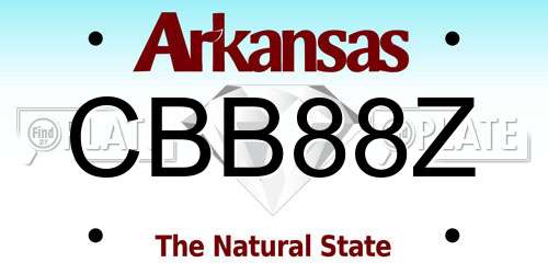 CBB88Z Arkansas License Plate