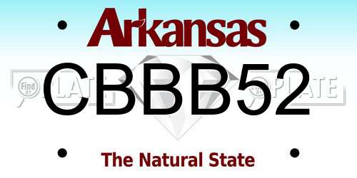 CBBB52 Arkansas License Plate
