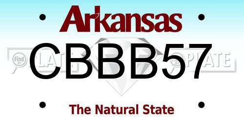 CBBB57 Arkansas License Plate