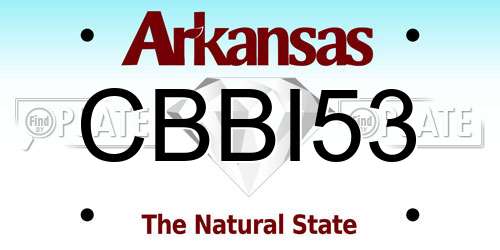CBBI53 Arkansas License Plate