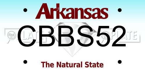 CBBS52 Arkansas License Plate