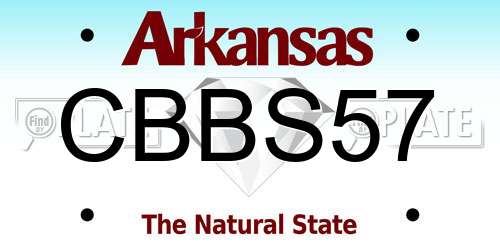 CBBS57 Arkansas License Plate