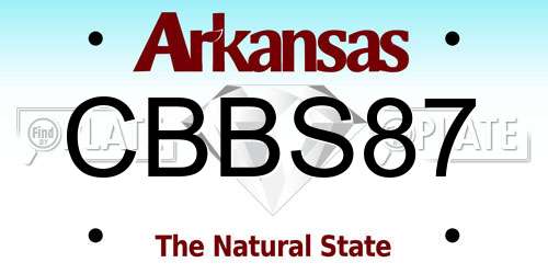 CBBS87 Arkansas License Plate