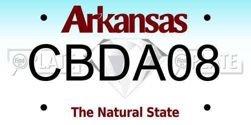 CBDA08 Arkansas License Plate