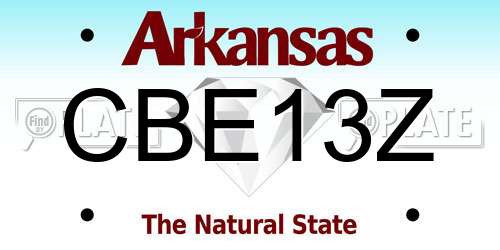 CBE13Z Arkansas License Plate