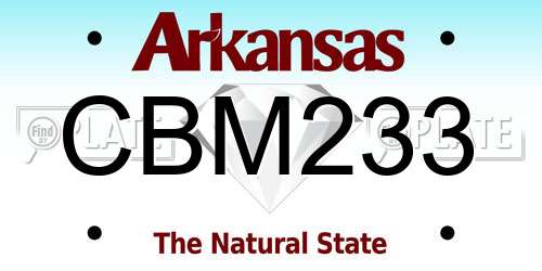 CBM233 Arkansas License Plate