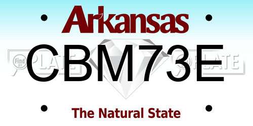 CBM73E Arkansas License Plate