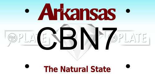 CBN7 Arkansas License Plate