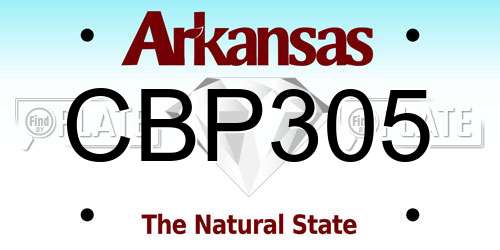 CBP305 Arkansas License Plate