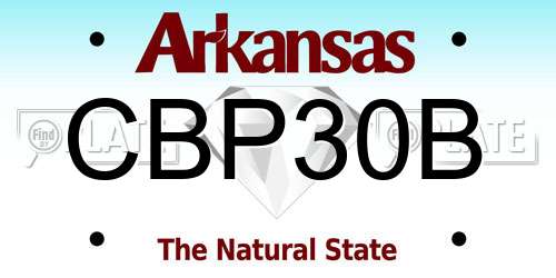 CBP30B Arkansas License Plate